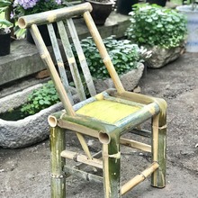 竹椅新款靠背椅竹凳手工儿童成人家用竹制单人休闲老式编织楠竹