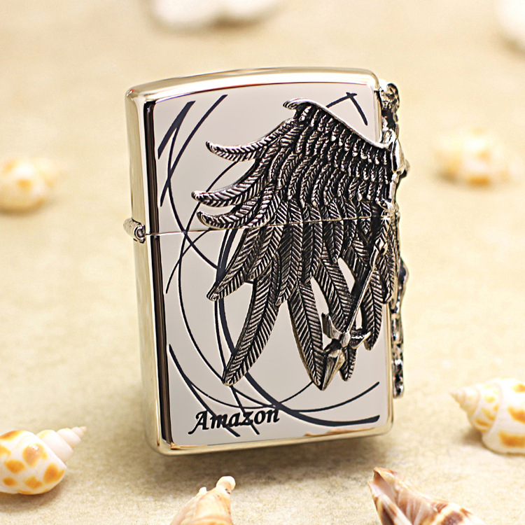 zippo打火机亚马逊女战士(银色)zbt-1-36b-阿里巴巴