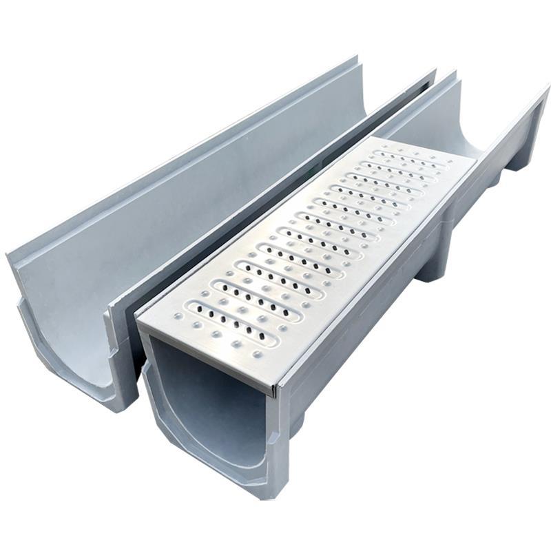 小号u型排水槽小院雨水卫生间树脂成品排水沟厨房花园管线型加宽u