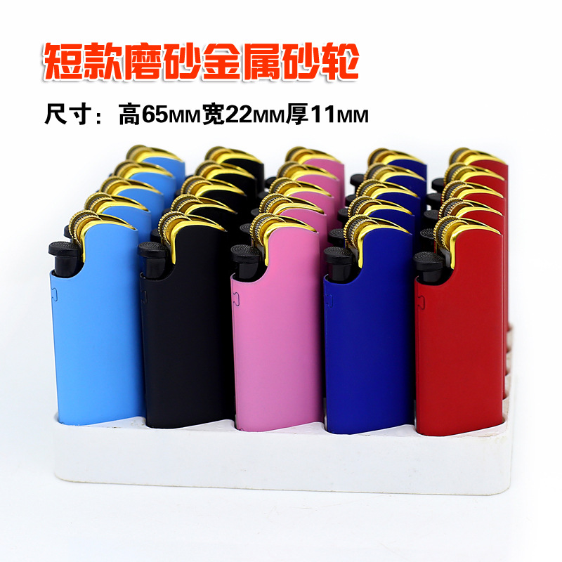 Metal Steel Casing Straight Blue Flame Inflatable Disposable Advertising Lighter Windproof Lighter Wholesale Laser Engraving