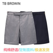 TB BROWIN新款TB西装短裤夏季红白蓝条纹运动休闲裤一件代发