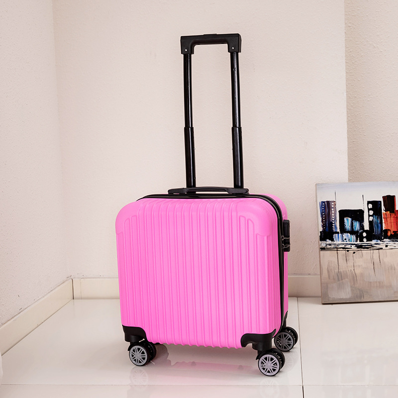 18-Inch Trolley Case Female Small Suitcase 20-Inch Suitcase Universal Wheel Student Boarding Password Leather Suitcase Logo