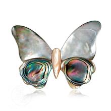 。Shell Brooch style retro shell Series Butterfly Brooch exq