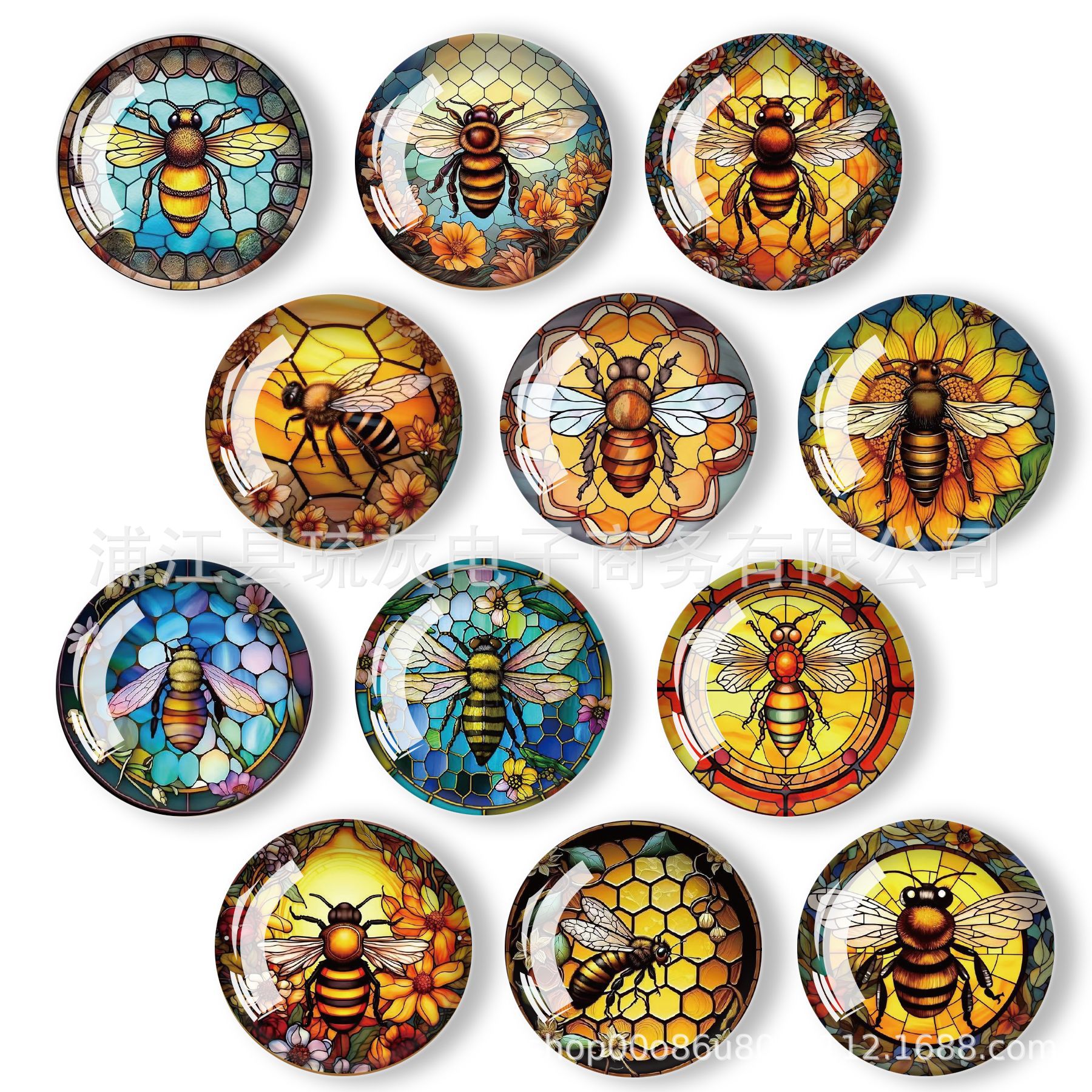 crystal glass refrigerator magnet magnetic patch creative bee series souvenir amazon hot sale company gifts