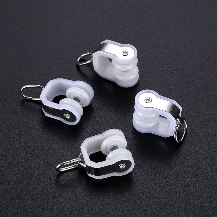 不锈钢悬挂式滑轮 窗帘配件轨道中弯轮 不锈钢滑轮 窗帘配件批发