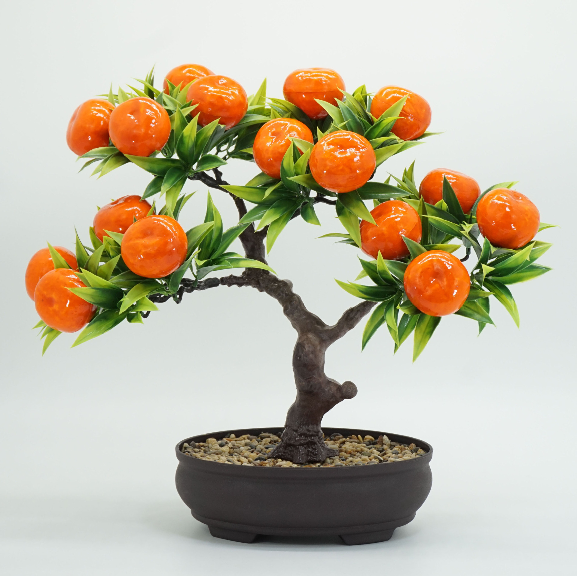 仿真水果盆栽 新款大水果迎客松盆景客厅茶几装饰摆件塑料花摆设