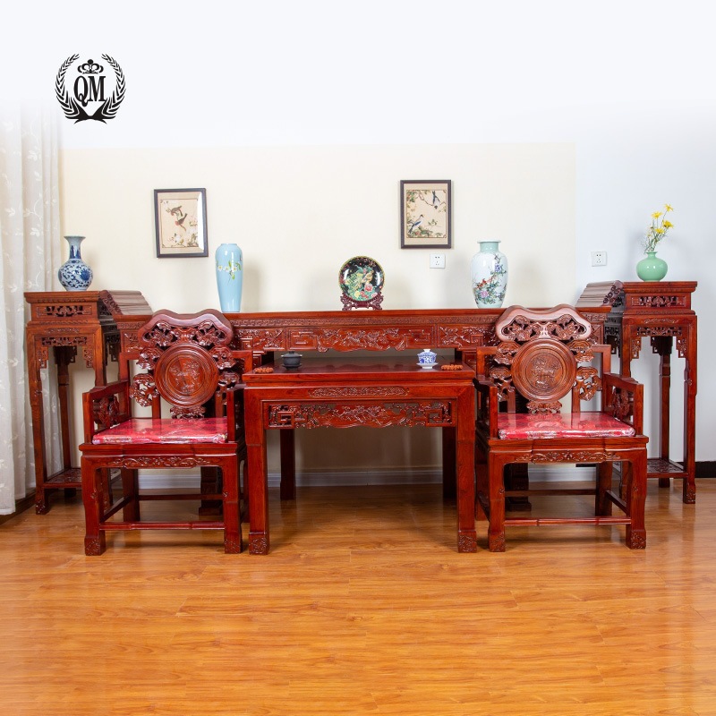 中堂六件套农村堂屋四件套香火神位供桌实木条台流芳客厅家具百中