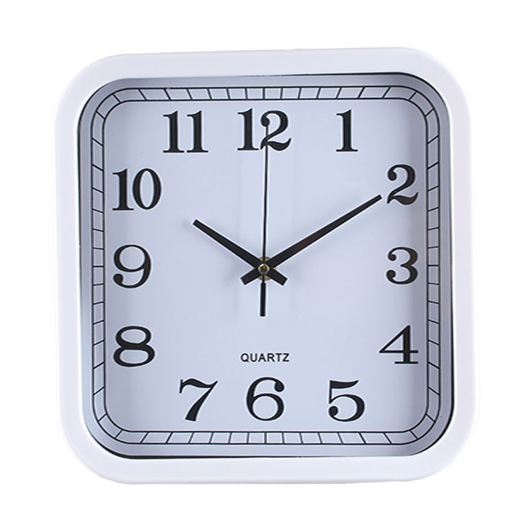 10-Inch 25cm Wall Clock Square Simple Atmosphere Electronic Wall Clock Living Room Mute Clock Home Factory Direct Supply Foreign Trade