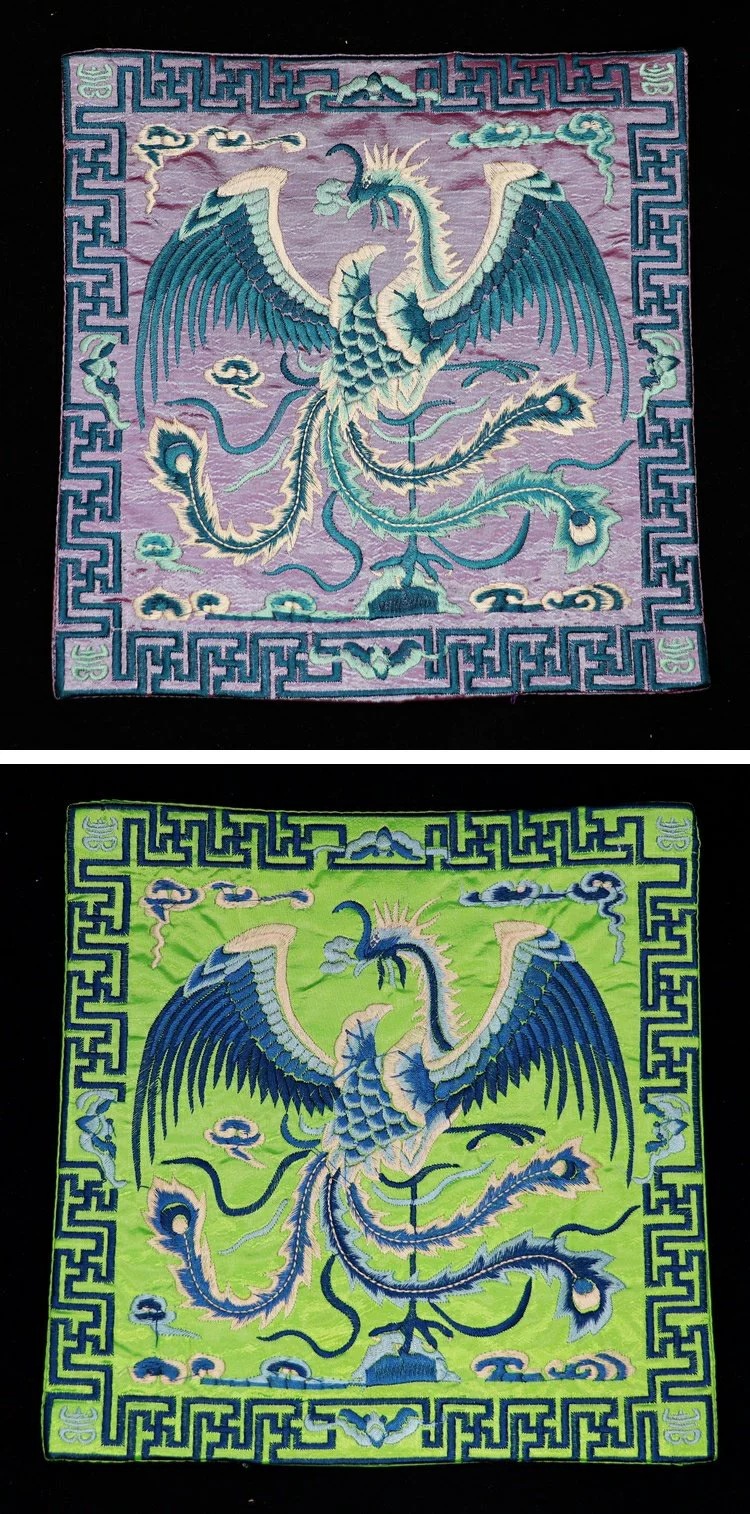 清朝官补子官服刺绣绣片装饰民族风图案布贴补丁贴花中国风绣花