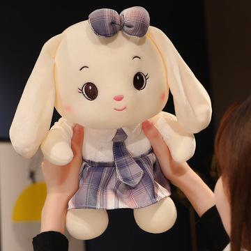 领结兔子抱枕毛绒玩具睡觉女生床上公仔柔软玩偶布娃娃安抚睡礼物