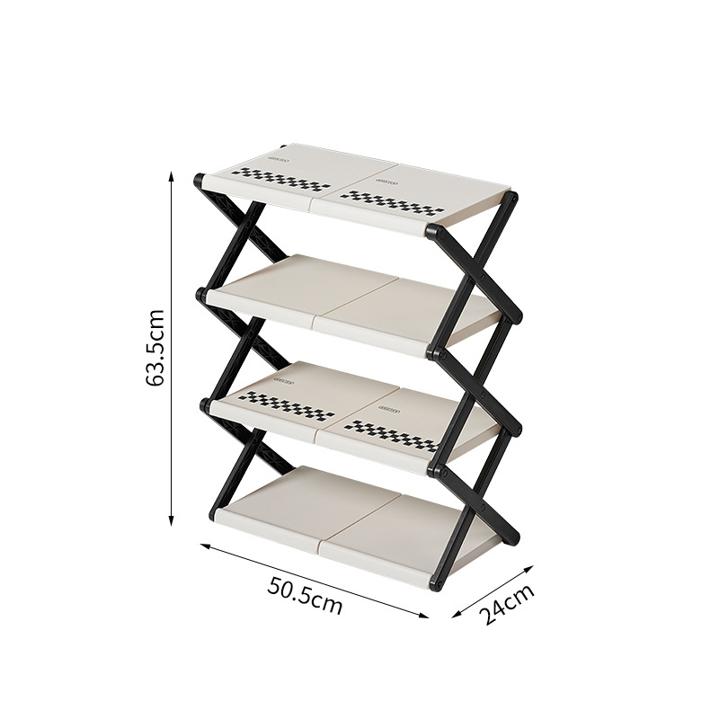 Folding Shoe Rack Home Doorway Multi-Layer Simple Shoe Rack Dormitory Shoe Storage Space-Saving Installation-Free Storage Rack