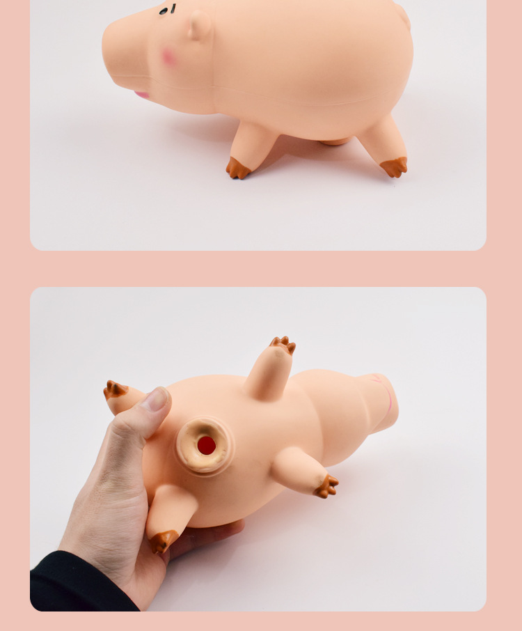 新款宠物乳胶玩具 填充棉发声乳胶猪 大小狗磨牙洁齿猪造型狗玩具