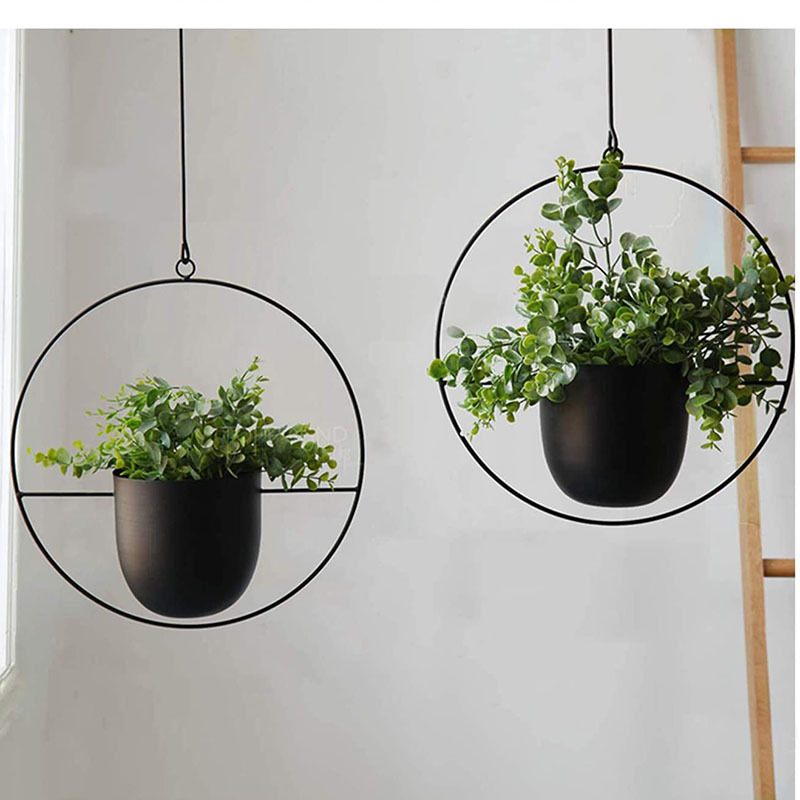 Hanging Pots Wrought Iron Suspension Hydroponic Plant Chlorophytum Hanging Decoration Balcony European Garden Lazy Hanging Orchid Hanging Flower Pot
