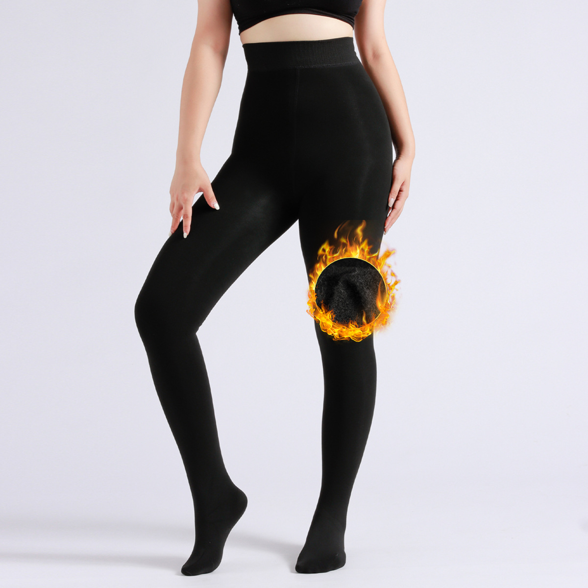 冬季保暖连裤袜 加绒特厚莫代尔一体连裤袜 1条装外贸批发现货