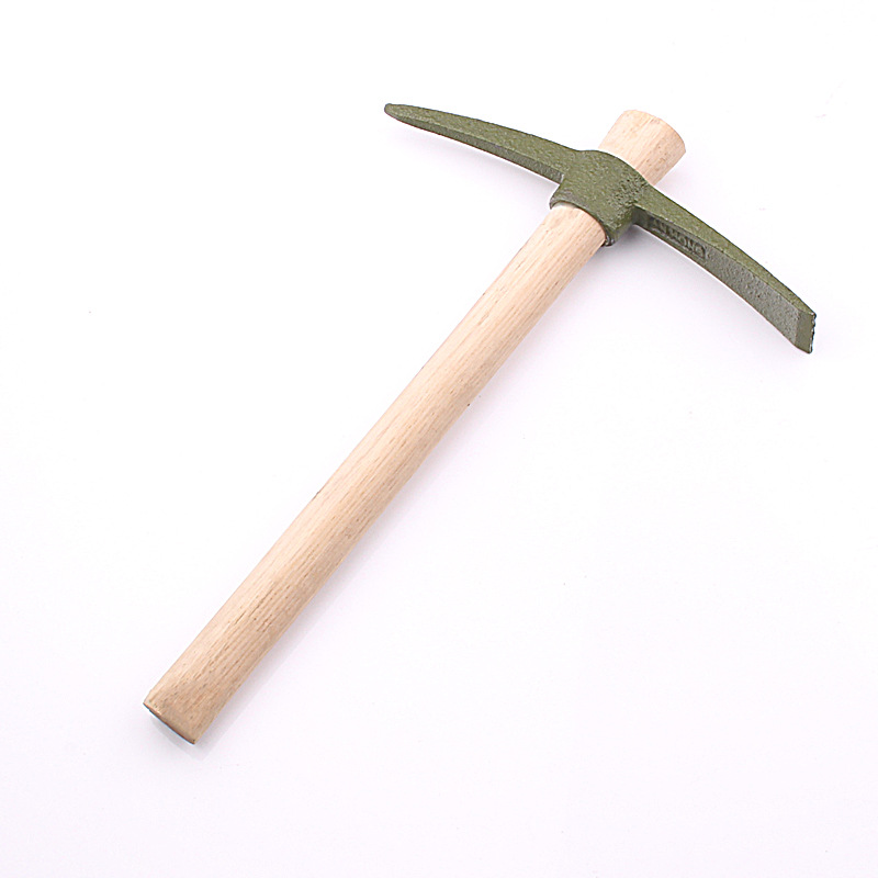 户外多功能镐头小洋镐锄头纯钢十字镐挖桩挖土挖树根工具钢镐