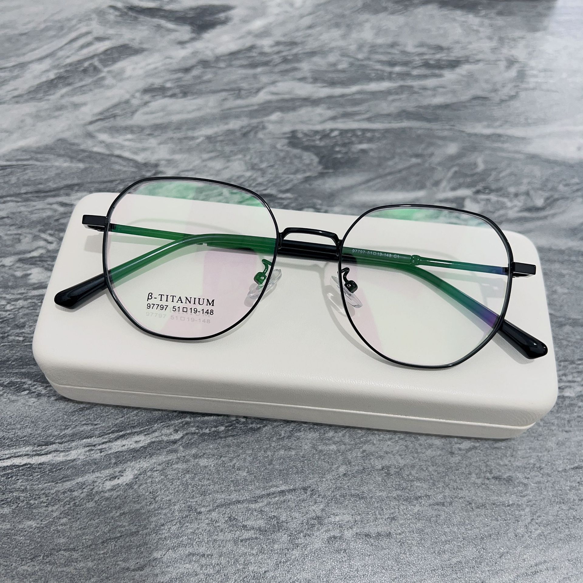 新款复古无磁钛多边网红ins小红书同款眼镜架可配近视超轻混批