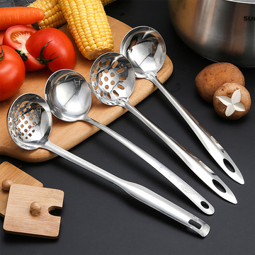 商用勺加厚长柄大小号火锅勺整箱不锈钢汤勺漏勺套装盛汤酒店餐馆