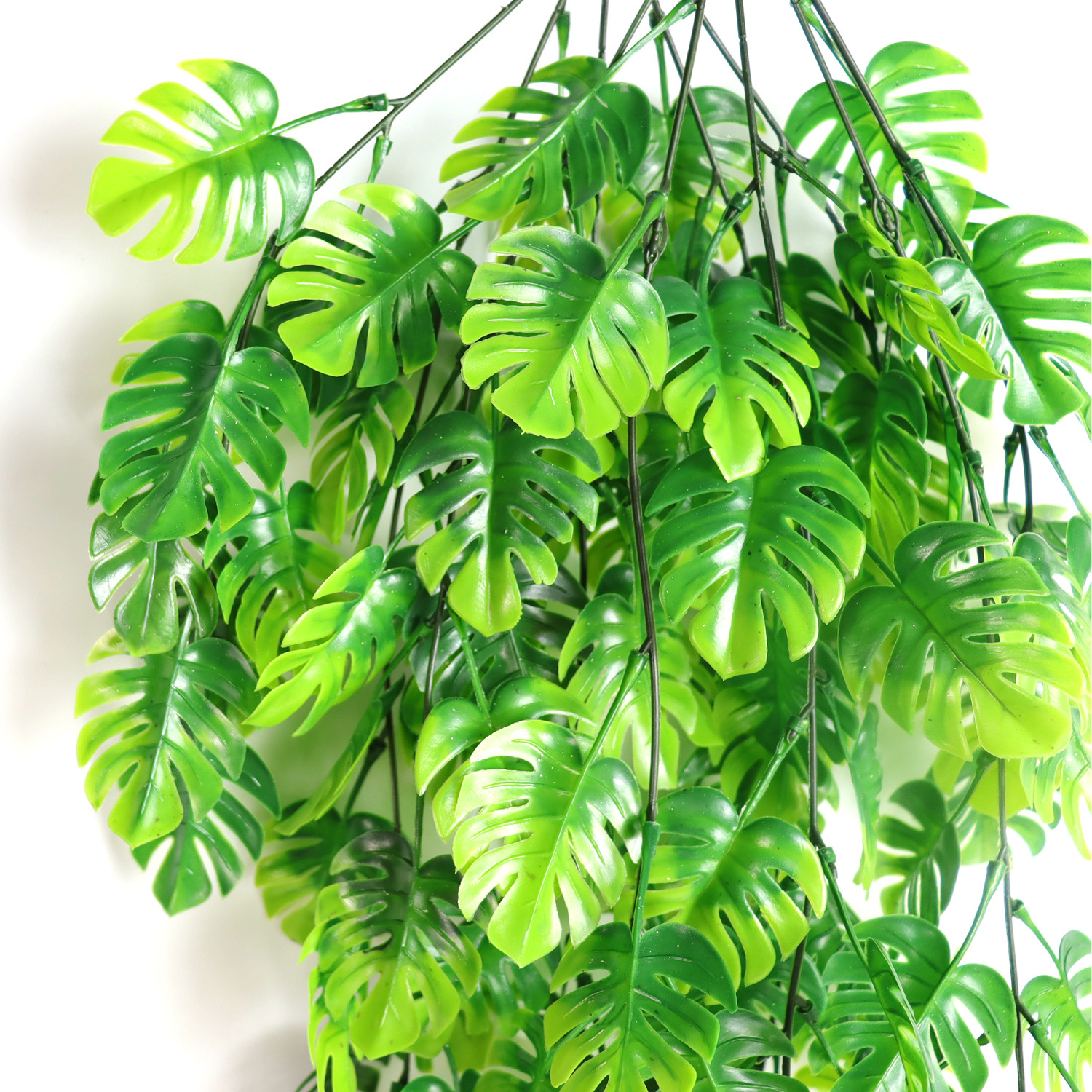 Cross-Border Artificial Plant Turtle Leaf Wall Hanging Rattan Green Leaf Decoration Indoor Ceiling Flower Vine Hanging Basket Turtle Bamboo