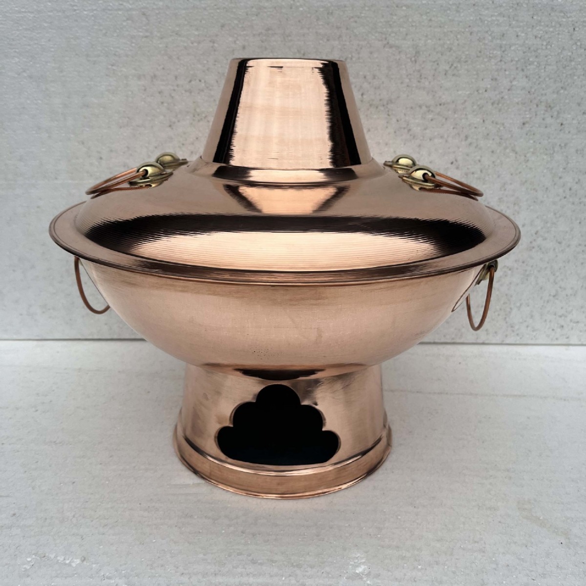 木炭铜火锅加厚紫铜火锅铜火锅炭火锅传统老式火锅铜炭锅商用火锅