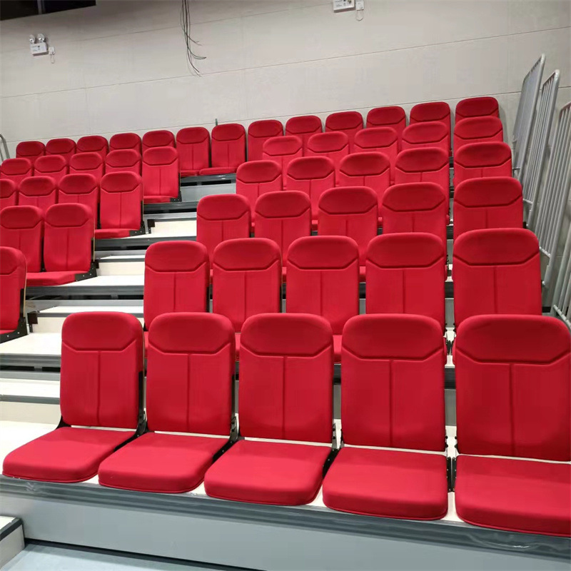 活动伸缩可移动观众看台 场馆前置软包折叠座椅看台 场地尺寸制作