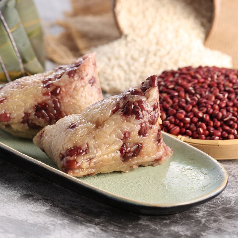 现做现发粽子赤红豆蜜枣豆沙粽子160克/只素粽子批发速食早餐新鲜