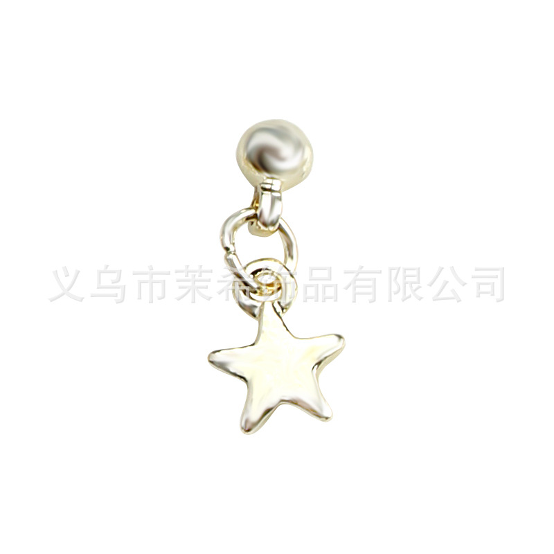 Internet Celebrity Hot Selling Product Nail Ornament Simple All-Match Star Peach Heart Crescent Small Pendant Nail Ornament Hj0349