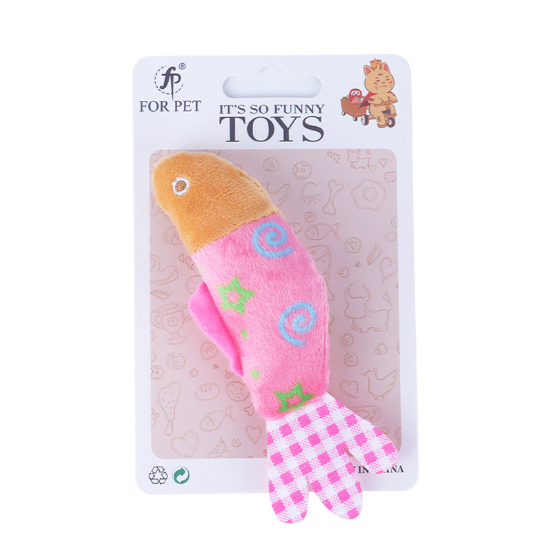 Cotton Toy for Cats Cute Self-Hi Artifact Relieving Stuffy Bite-Resistant Color Simulated Fish Automatic Cat Teasing Artifact