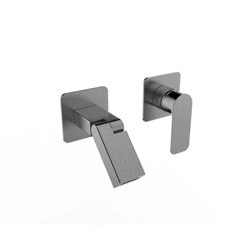 New Concealed Copper Gun Gray Basin Faucet Embedded Embedded Wall Basin Universal Faucet Water Tap