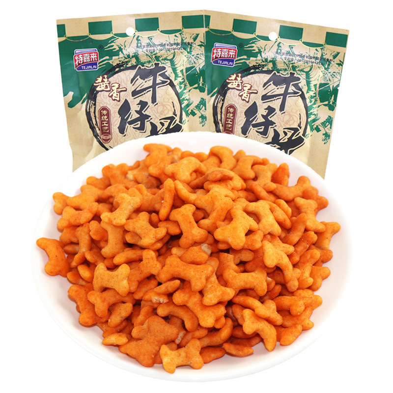 80后怀旧零食休闲特嘉来酱香牛仔骨辣骨头风味小吃膨化小零食