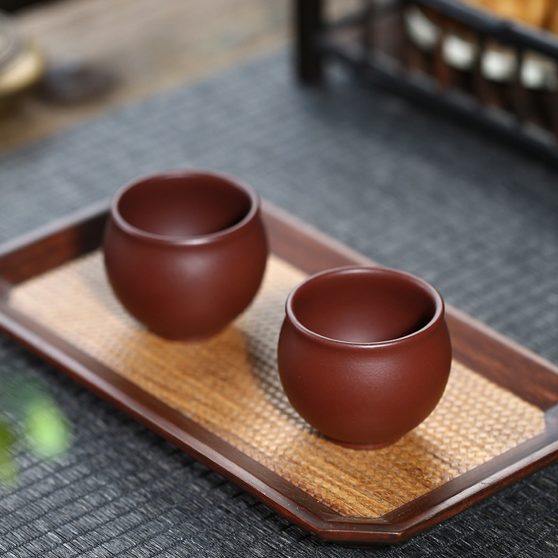 紫砂杯宜兴工堂批发70ml品茗茶杯手工个人单杯功夫茶具小口杯家用