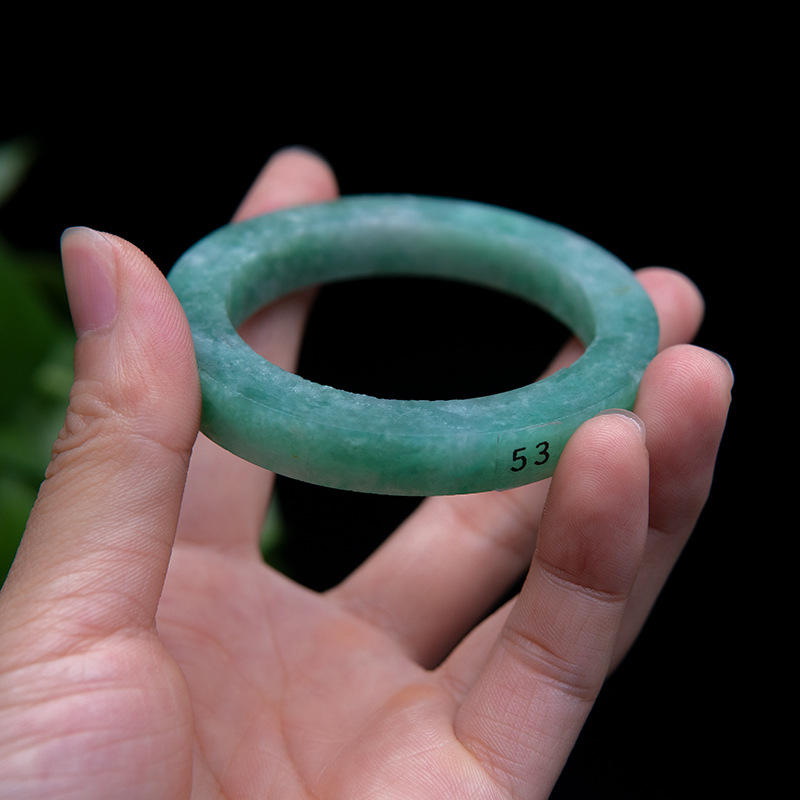 缅甸天然a货满绿翡翠手镯毛胚翡翠毛货毛料