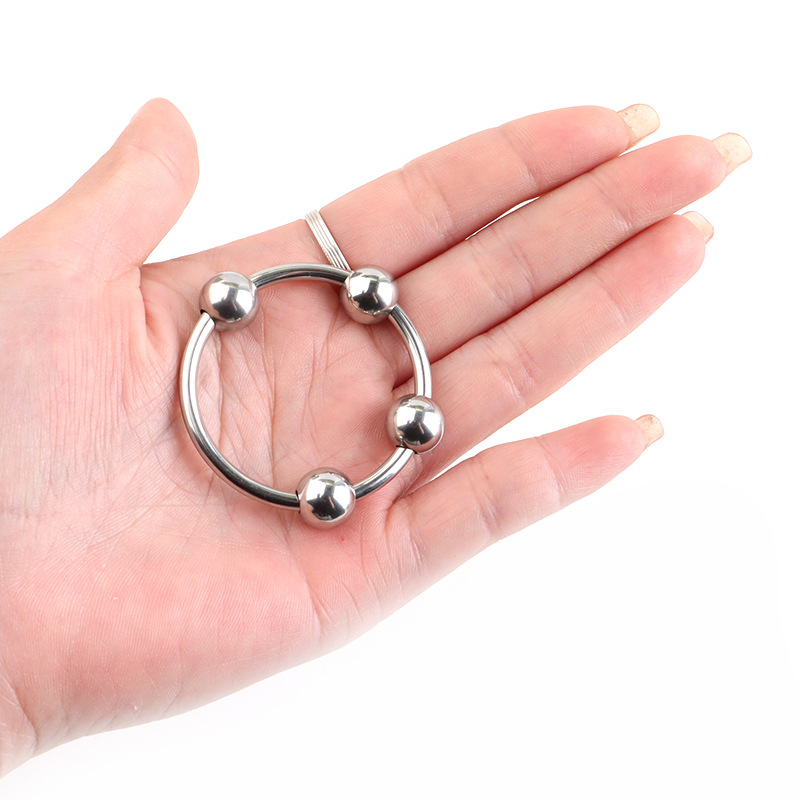 锁精环金属公鸡环阳具环情趣四珠不锈钢阳具环jj龟头环包皮阻复环