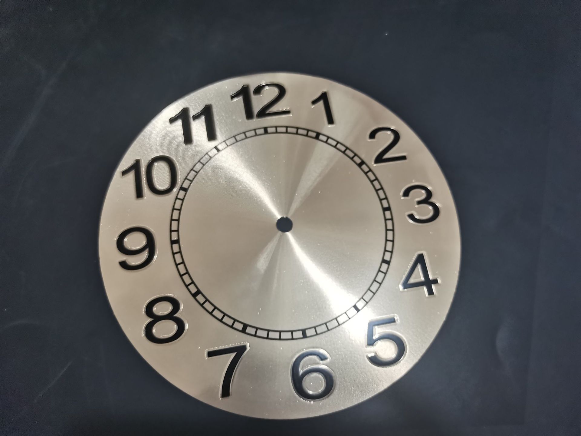 仿铝钟面数字圆形刻度金属钟表标铝丝印刻度时间表钟表盘印刷logo