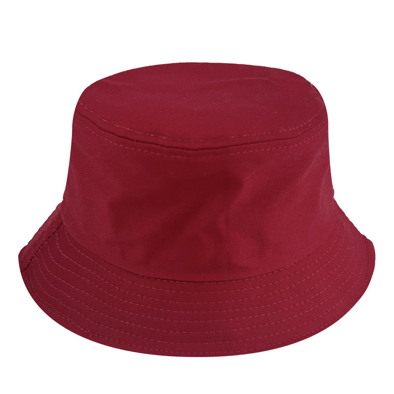 Bucket Hat Wholesale Printable Logo Sun Protection Fishing Bucket Hat Men's Solid Color Light Board Pure Cotton Bucket Hat Ins Women