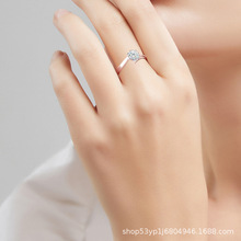 河南厂家批发实验室IGI认证1克拉培育钻石VS净度爱心六爪镶嵌戒指