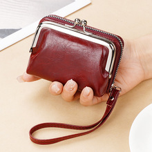 LONNY 新款零钱卡包跨境货源女士搭扣零钱包4寸拉链夹子包手拿包