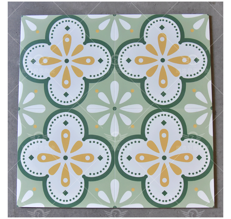 北欧风彩色小花砖300x300瓷砖卫生间阳台厨房地砖玄关背景墙砖