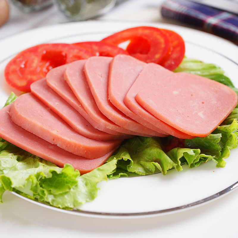 买5送1三文治盐水方腿香肠220g火腿肠午餐肉早餐切片三明治厂批发