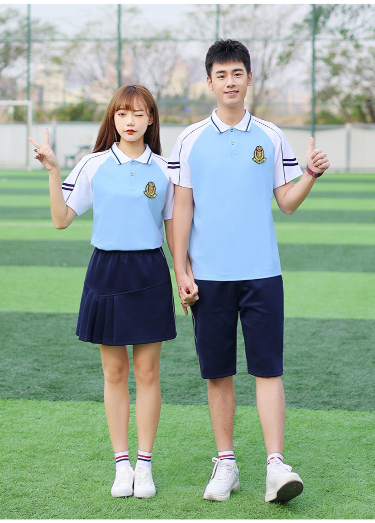 高中生校服套装学院风中学生毕业照班服夏季运动会开幕式服装1603