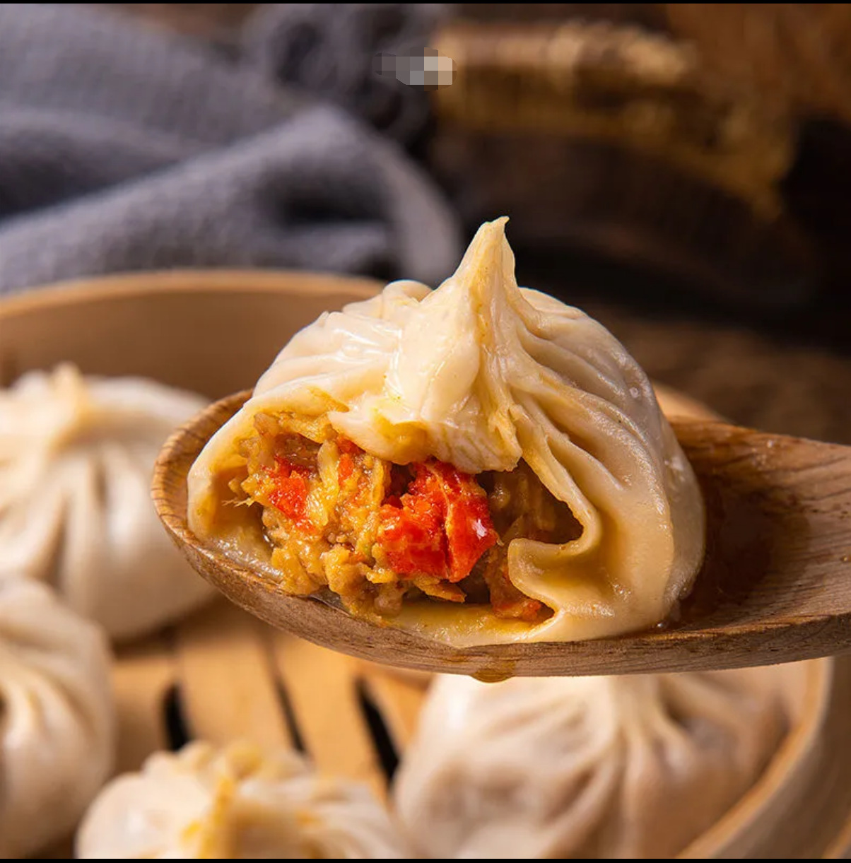 50只无锡蟹黄鲜肉包小笼包只速冻蟹粉灌汤包早餐包子方便速食