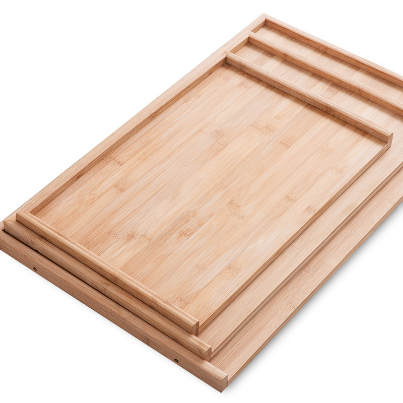 大案板家用多功能竹砧板厨房切菜板揉面板和面板带围边擀面板大号