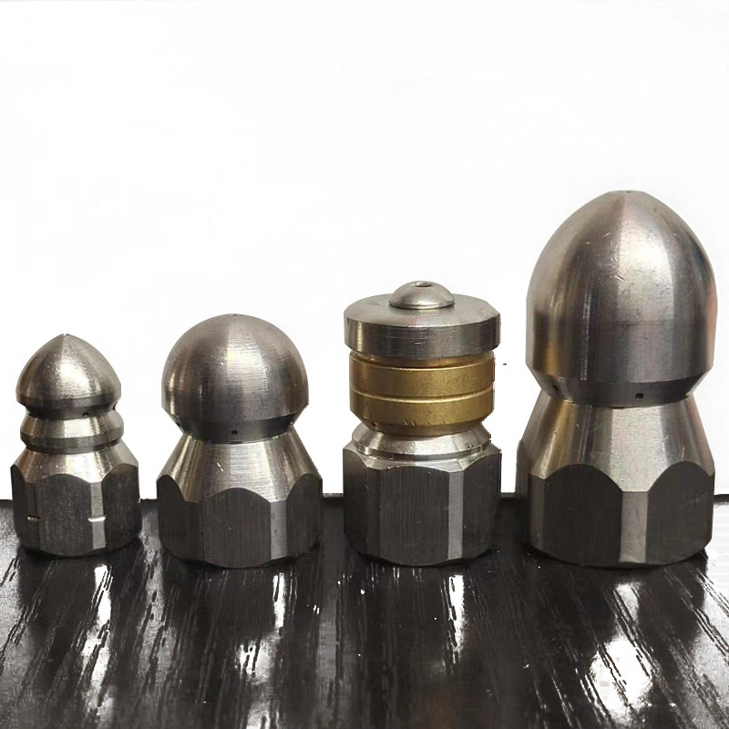 大号疏通水老鼠头大流量不锈钢高压水老鼠头下水道疏通高压喷头