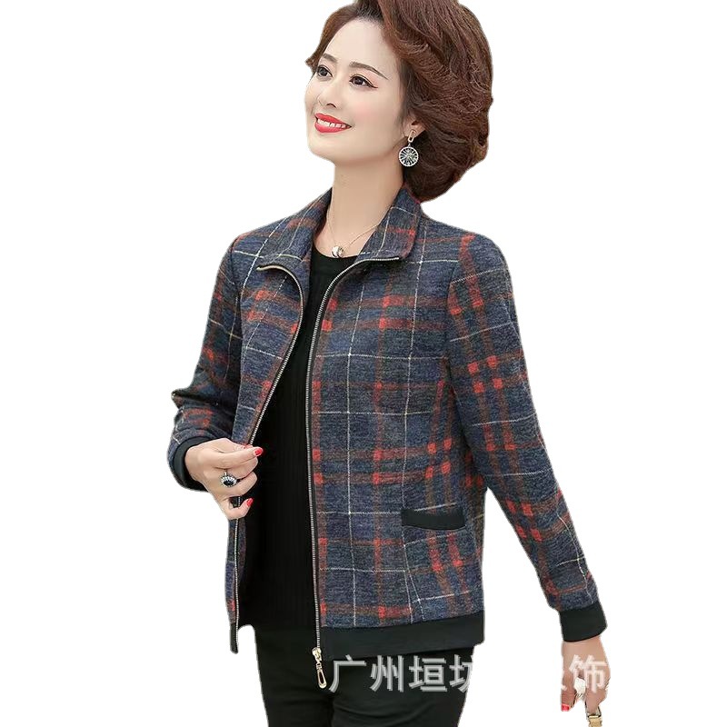 Middle-Aged and Elderly Women's Clothing Fleece Padded Coat Mom Coat Grandma's Clothes Stall Night Market Running Volume Cheap 1688 Wholesale Network