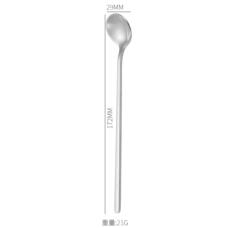 Internet Celebrity Stainless Steel Tableware Small round Spoon Coffee Dessert Spoon Milk Powder Honey Spoon Stirring Spoon Spoon Logo