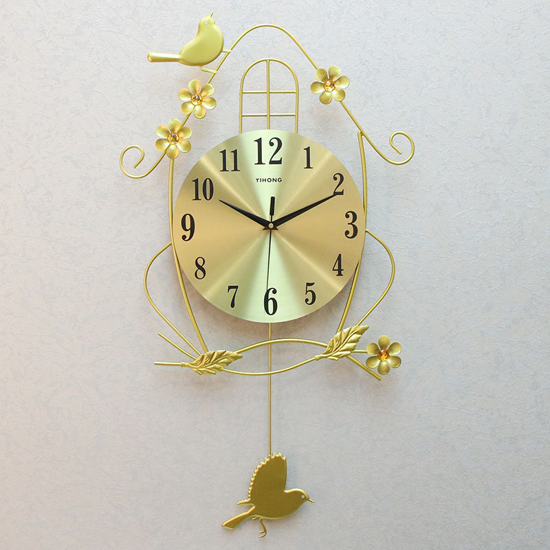 Modern Minimalist Decoration Swing Clock Wall Clock Pocket Watch Personality Hallway Living Room Creative Quartz Clock Clock Clock