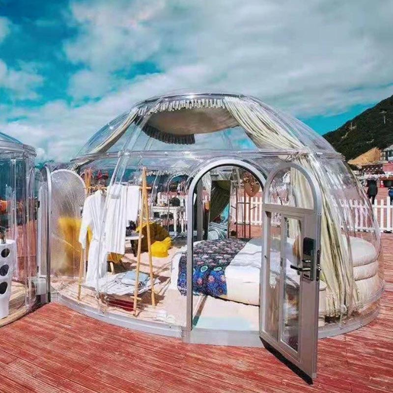 透明浪漫球形帐篷度假村景区特色民宿酒店篷房pc星空房厂家供应