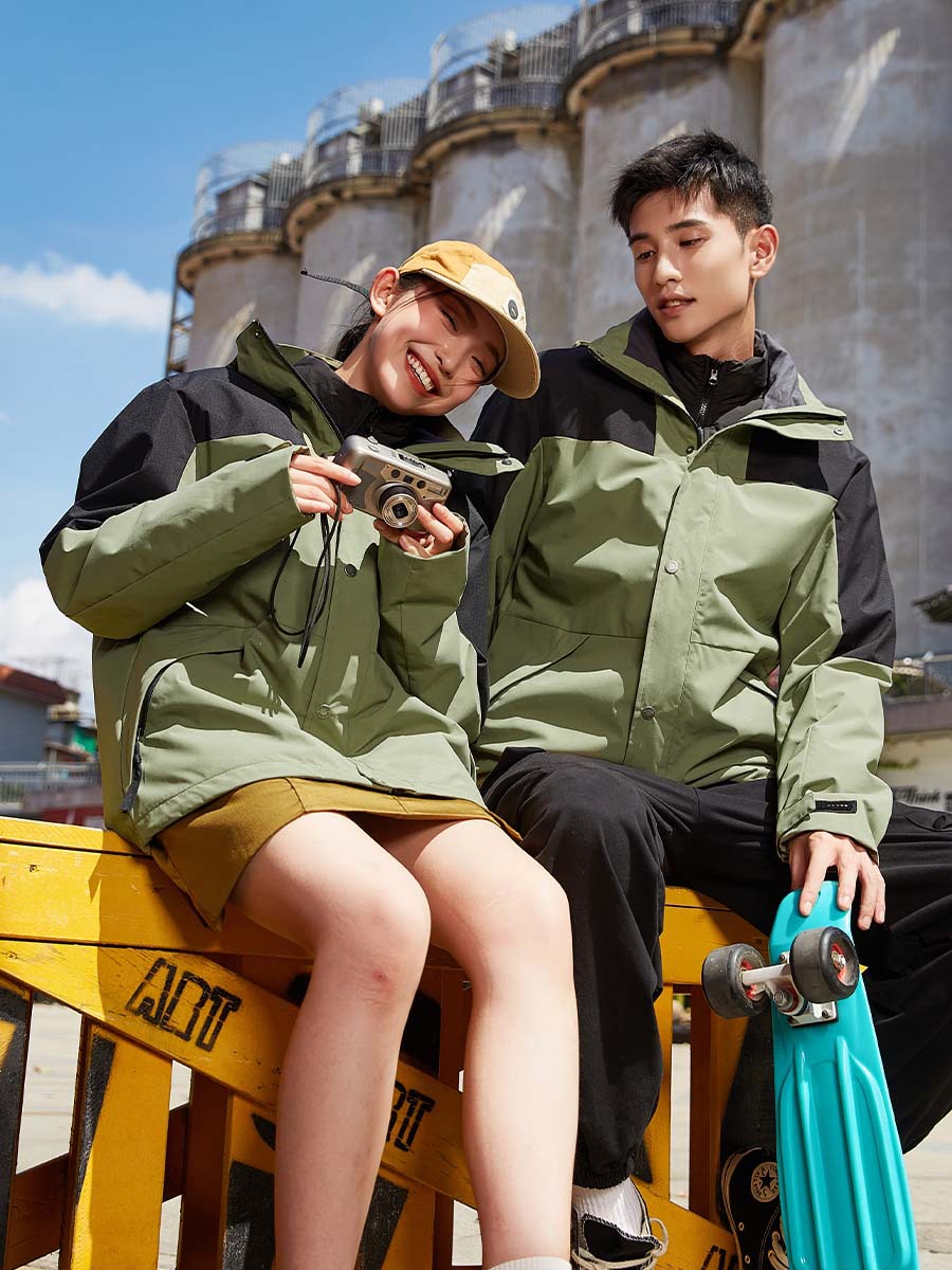 2023 New Women's Gore-Tex Jacket Three-in-One Detachable Windproof Waterproof Custom Logo Mountaineering Clothing Travel Jacket Men