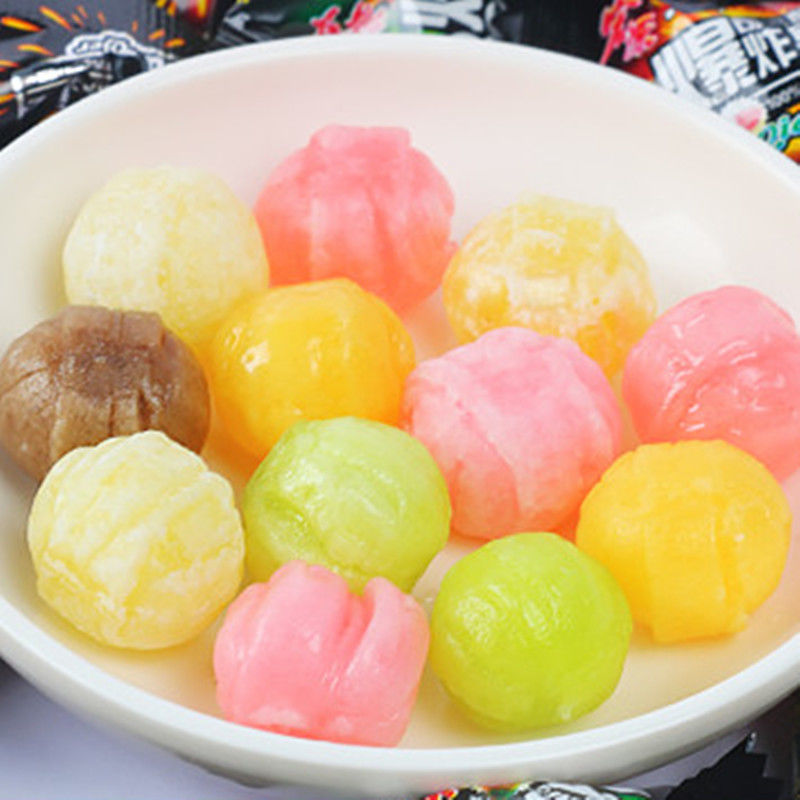 爆炸果汽糖水果糖气泡糖8090后怀旧糖果小零食可乐爆酸柠檬糖