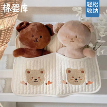 棉婴库婴儿床边挂袋收纳袋尿布袋绗缝夹棉新生儿用品宝宝推车小包