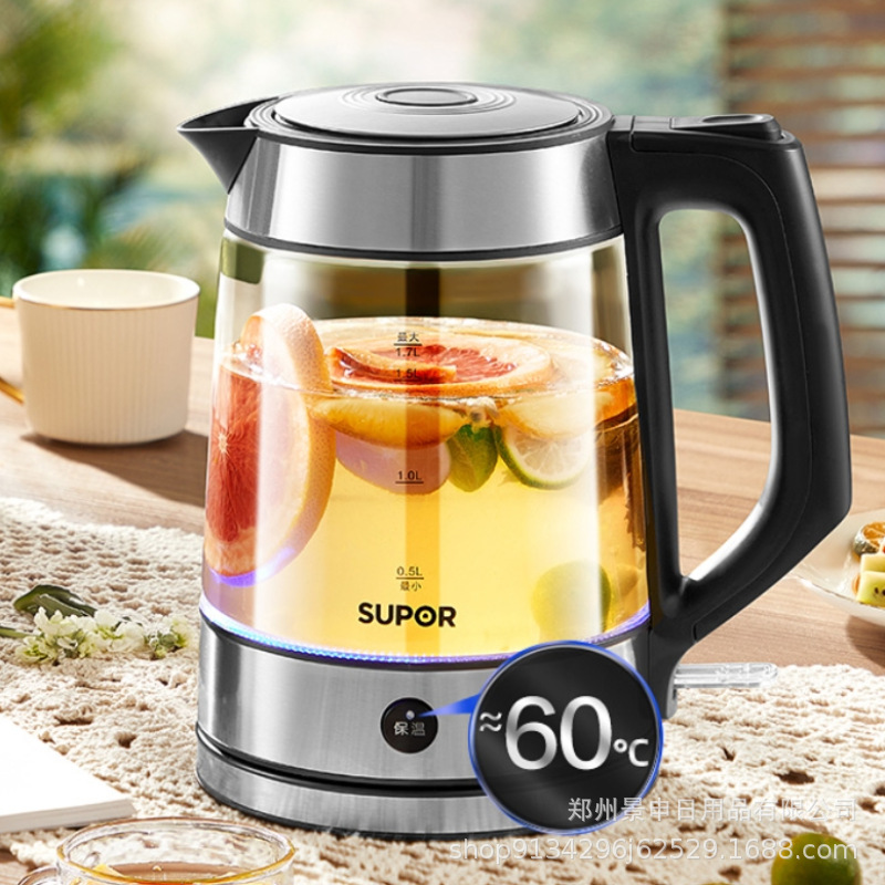 苏泊尔supor高硼硅玻璃电热水壶1.